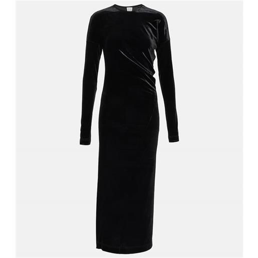 Toteme abito midi in velluto intrecciato