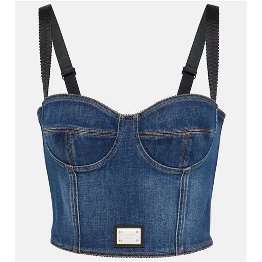 Dolce&Gabbana bustier di jeans