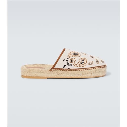 Alanui espadrillas bandana in canvas jacquard