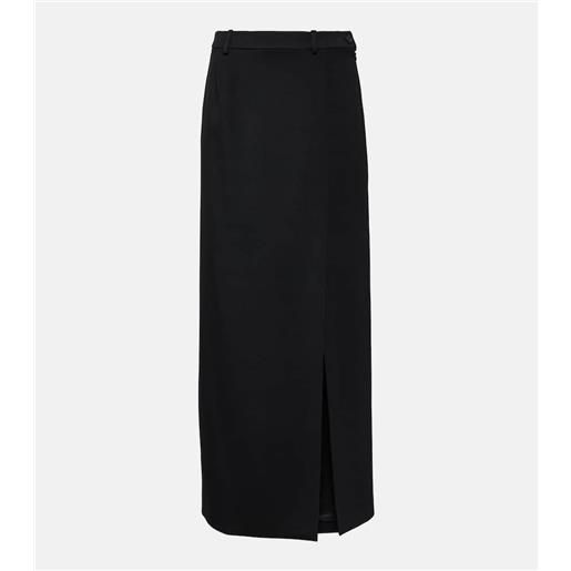 Balenciaga gonna lunga in twill di lana