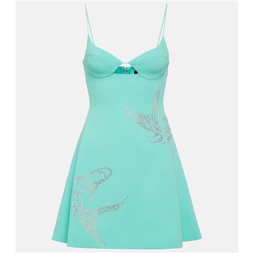 David Koma miniabito con cristalli