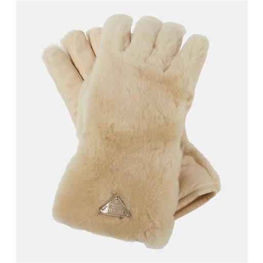 Prada guanti in shearling