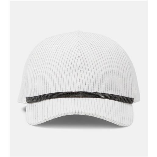 Brunello Cucinelli cappello da baseball in lino e cotone