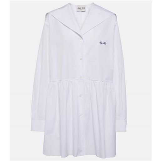 Miu Miu abito chemisier in popeline di cotone
