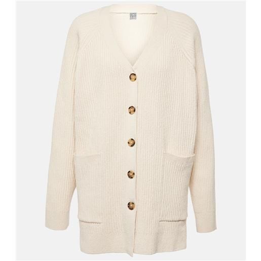 Toteme cardigan oversize in bouclã© di misto cotone