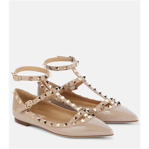 Valentino Garavani ballerine rockstud in vernice