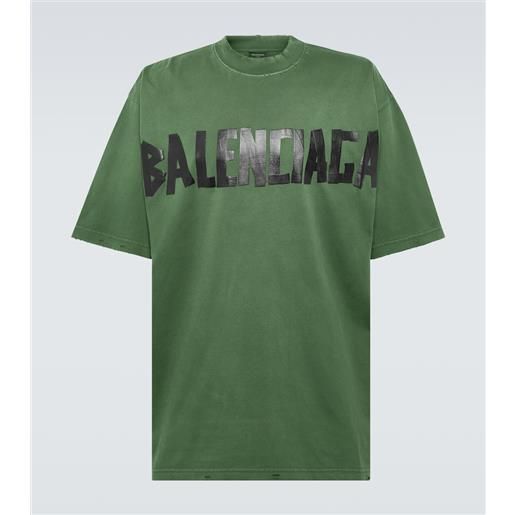 Balenciaga t-shirt tape in jersey di misto cotone