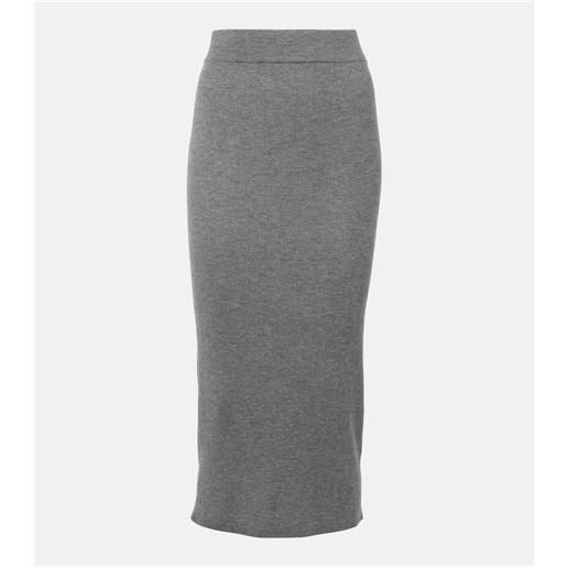 Brunello Cucinelli gonna midi in maglia a coste