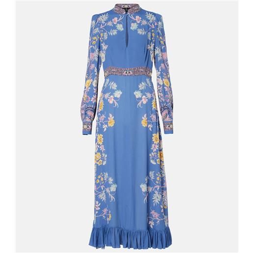 Etro abito midi con stampa floreale