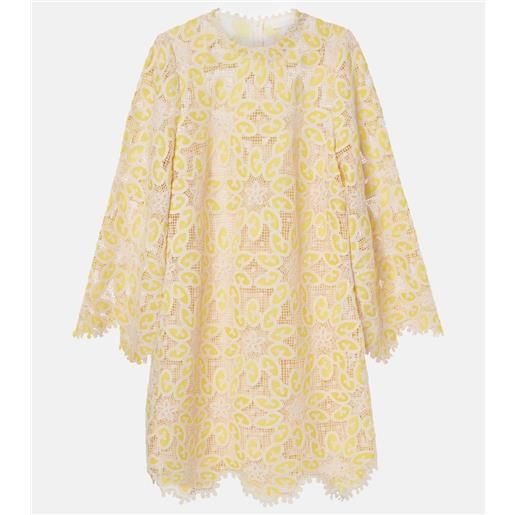 Zimmermann abito corto in pizzo di cotone