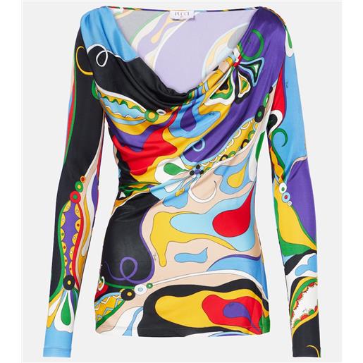 Pucci blusa orchidee in jersey