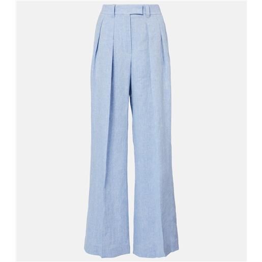 Brunello Cucinelli pantaloni a gamba larga in misto lino