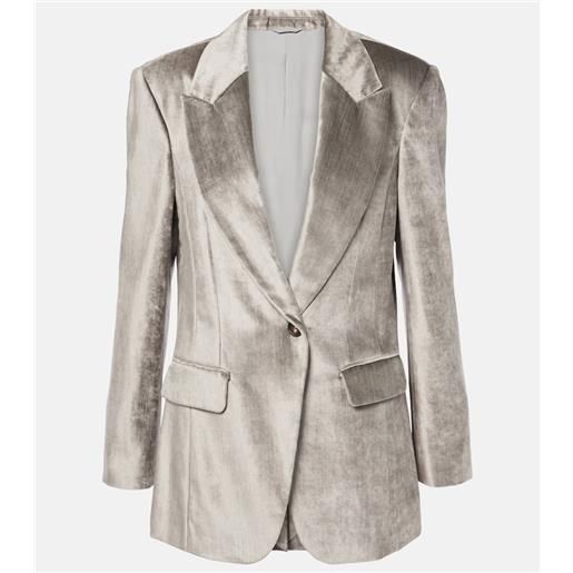 Brunello Cucinelli blazer in velluto di misto cotone