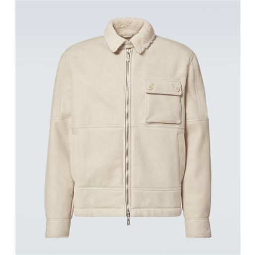 Brunello Cucinelli giacca bluson in shearling