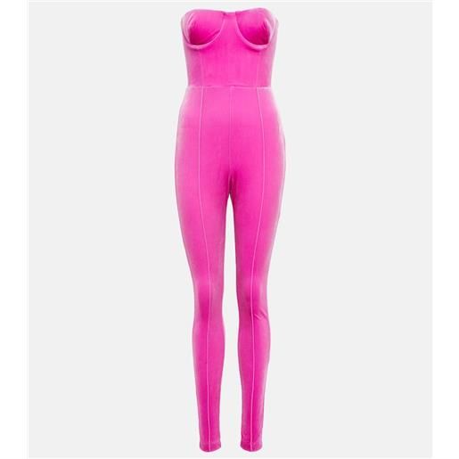 Alex Perry jumpsuit in velluto