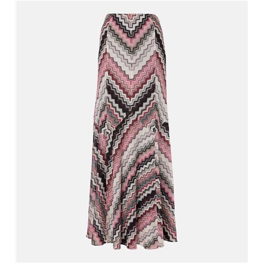 Missoni gonna lunga in maglia con lamã©