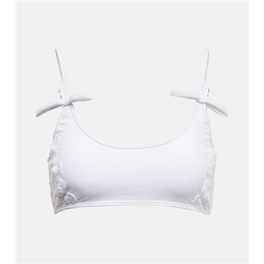 Giambattista Valli top bikini in pizzo con stampa