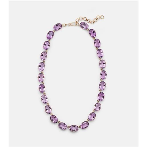 Ileana Makri collana in oro 18kt e 14kt con ametiste