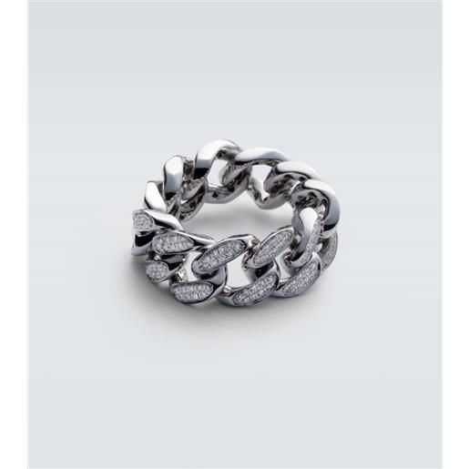 Shay Jewelry anello link in oro 18kt con diamanti