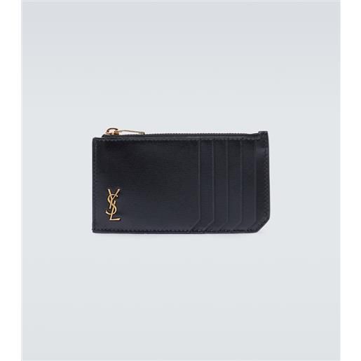 Saint Laurent portatessere tiny cassandre fragments in pelle