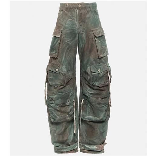 The Attico pantaloni di jeans cargo fern