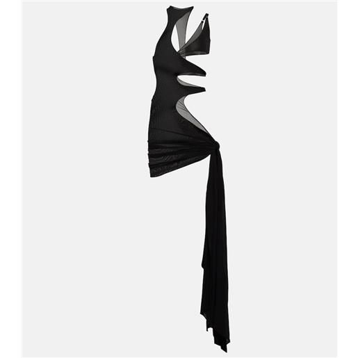 Mugler copricostume in crãªpe con cut-out