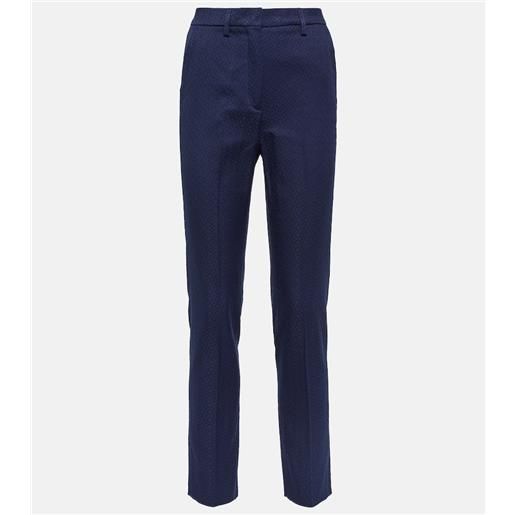 Etro pantaloni slim a vita alta in cotone