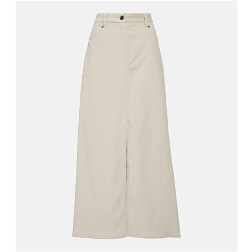 Brunello Cucinelli gonna lunga in velluto a coste di cotone