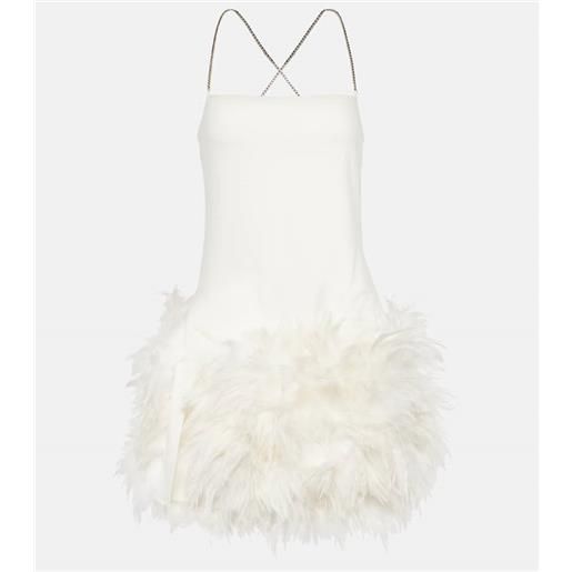 The Attico miniabito fujiko con piume