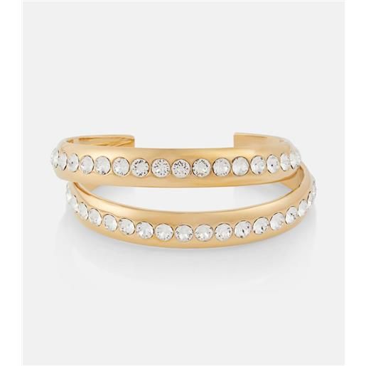 Amina Muaddi bracciale rigido jahleel con cristalli