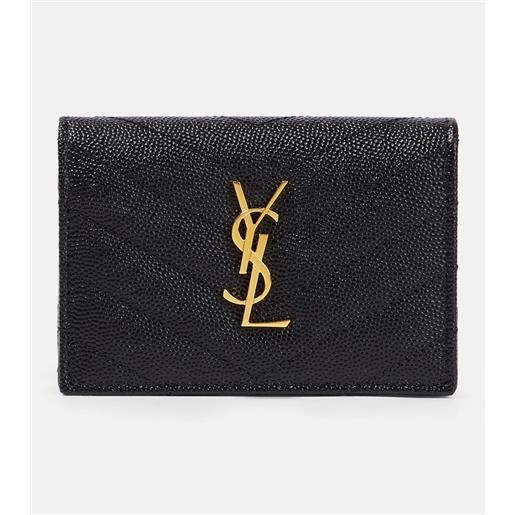 Saint Laurent portacarte cassandre in pelle