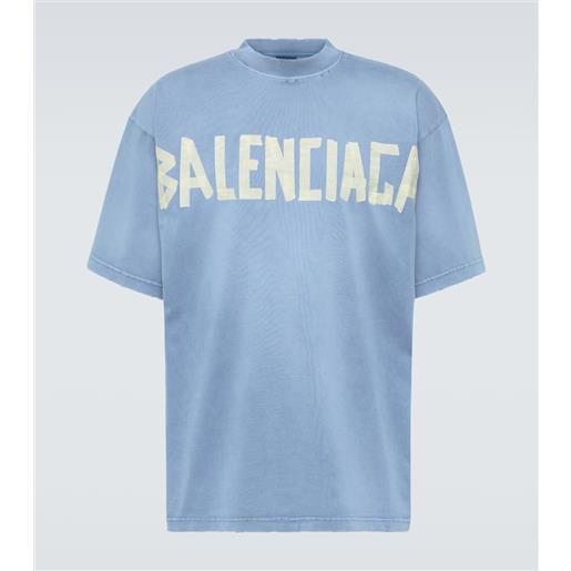 Balenciaga t-shirt tape type in jersey di cotone