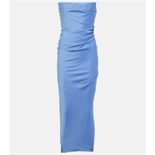Alex Perry abito bustier midi in crêpe