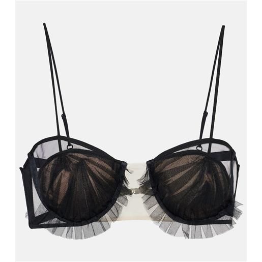 Nensi Dojaka reggiseno exploding flower in tulle