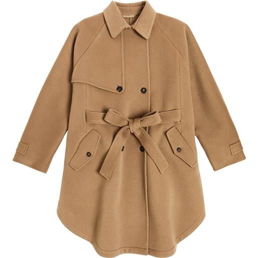 Brunello Cucinelli Kids cappotto doppiopetto in lana e cashmere