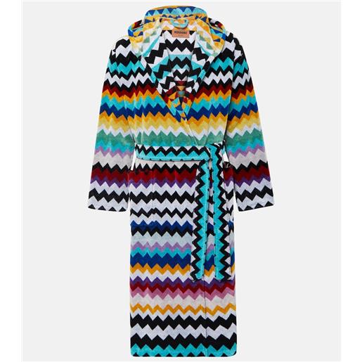 Missoni accappatoio cyrus in cotone a zig-zag