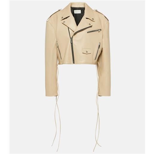 Magda Butrym giacca biker cropped in pelle