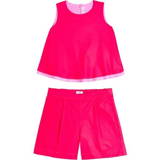 Il Gufo top e shorts in misto cotone