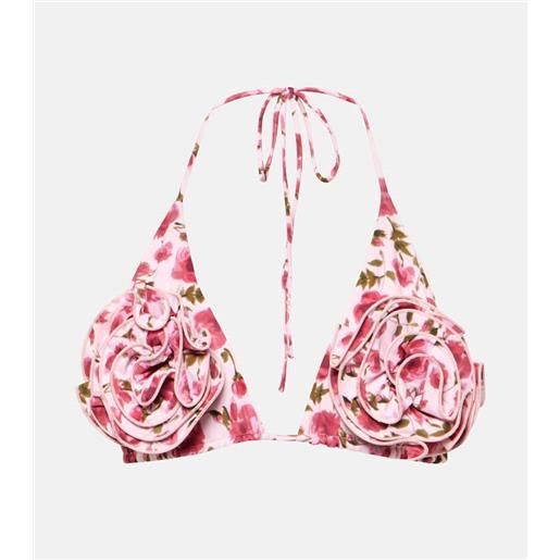 Magda Butrym top bikini a triangolo con applicazioni