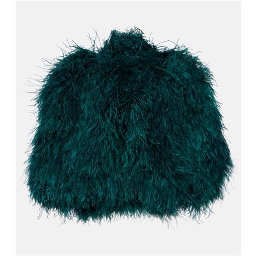 Dolce&Gabbana mantella con piume