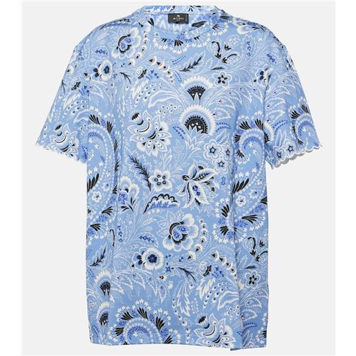 Etro t-shirt in jersey di cotone con stampa