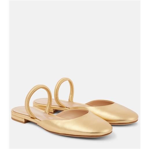 Gianvito Rossi slippers in pelle metallizzata
