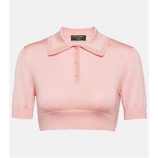 Dolce&Gabbana top cropped capri in seta
