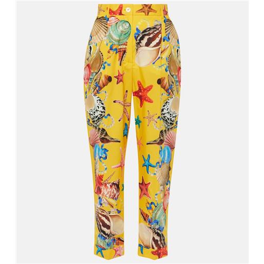 Dolce&Gabbana pantaloni tapered capri in cotone