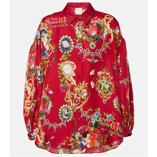 Camilla camicia in seta con stampa