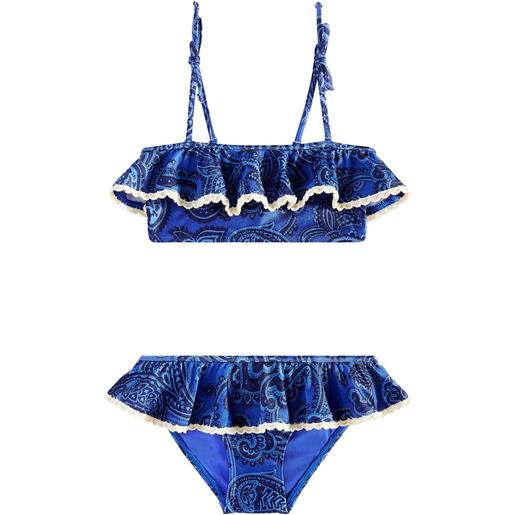 Zimmermann Kids bikini ottie con volant