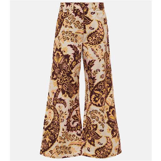 Etro jeans flared e vita alta con stampa
