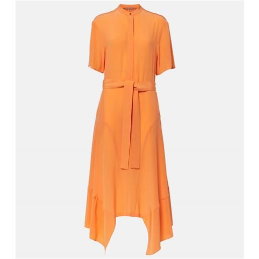 Stella McCartney abito midi iconic in seta crêpe de chine
