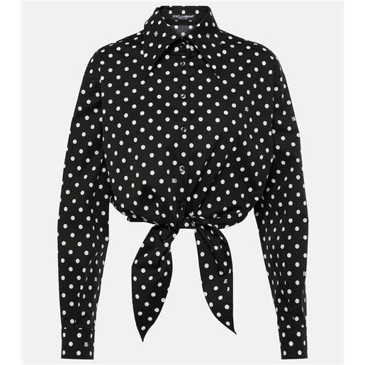 Dolce&Gabbana blusa cropped in misto cotone