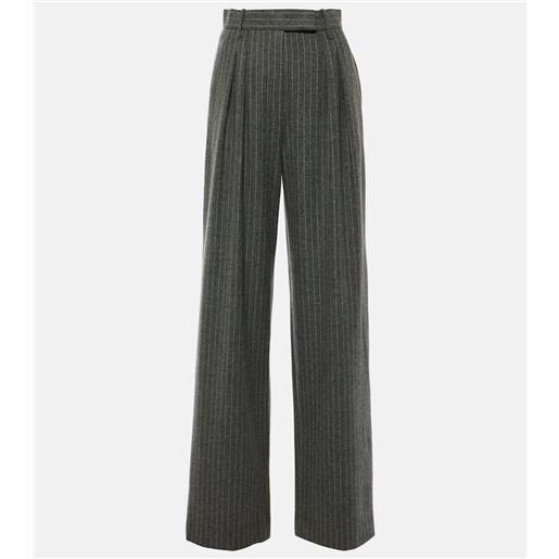 Alex Perry pantaloni tapered gessati a vita alta